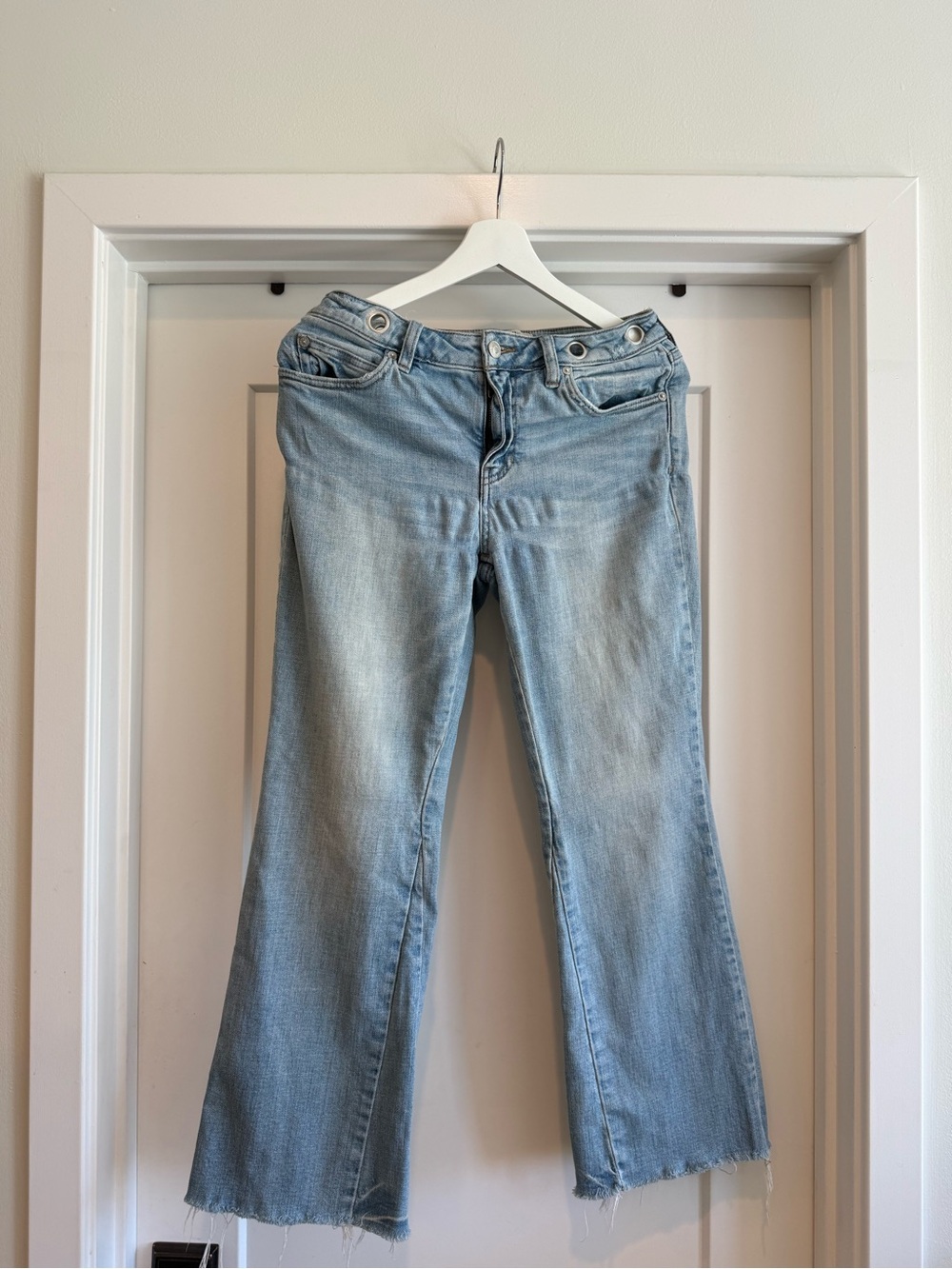 We The Free Faded Blue Denim Jeans with Silver Hardware